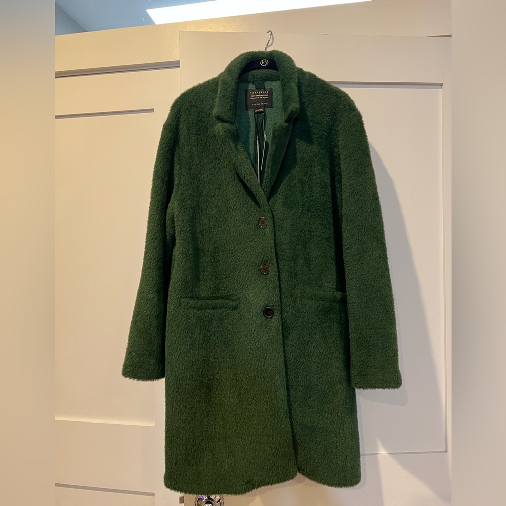 Sanctuary X Anthropologie Dark Green Teddy Jacket